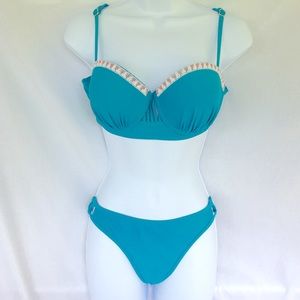 Boho Chic Turquoise Beaded Bikini